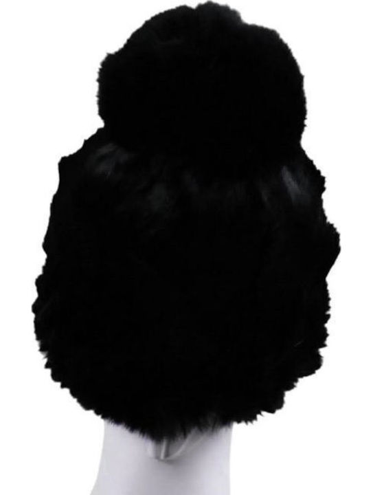 Beanie Unisex Σκούφος Πλεκτός σε Μαύρο χρώμα