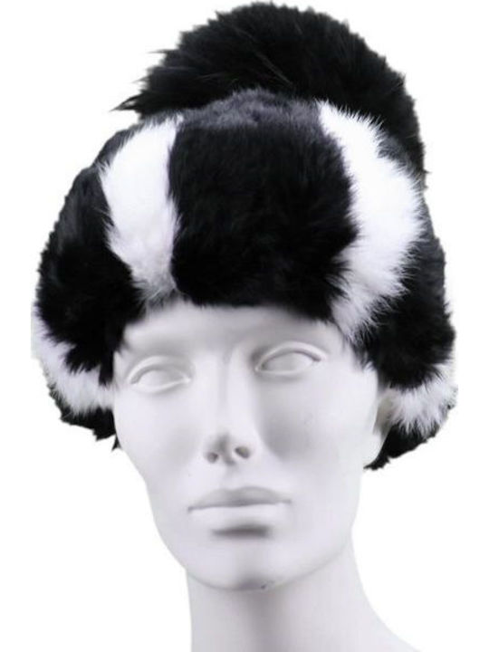 Pom Pom Beanie Unisex Σκούφος Πλεκτός σε Μαύρο χρώμα