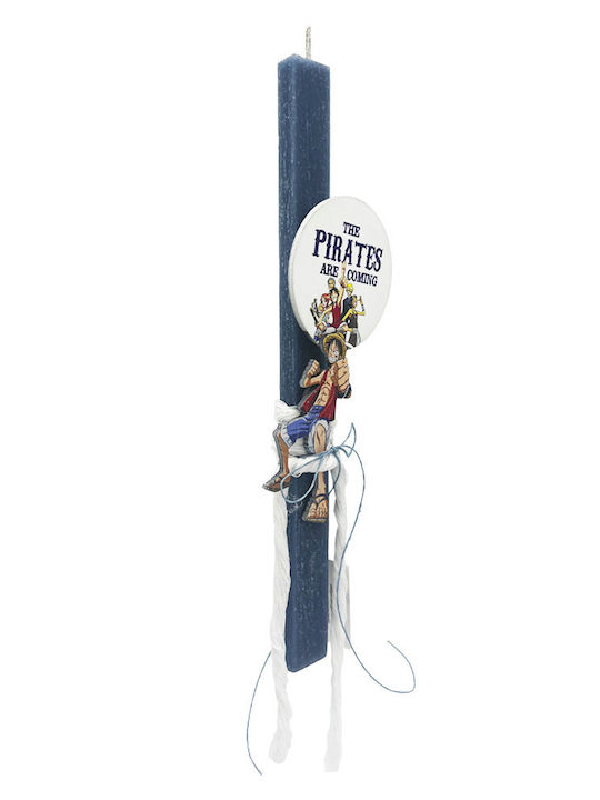 Kerze Pirat Rund Beduftet Blau Kerze Pirat Rund Beduftet Blau