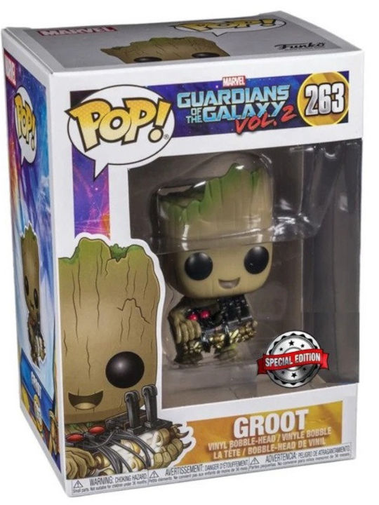 Funko Pop! Marvel: Groot with Bomb Bobble-Head Special Edition Funko Pop! Marvel: Groot with Bomb Bobble-Head Special Edition