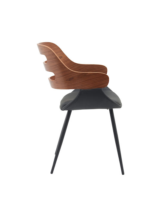 Harmada Stühle Speisesaal Black/Brown 1Stück 52x57.5x77cm