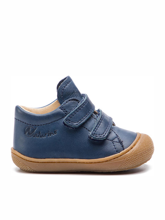 Cocoon Leather Kids Boots with Velcro Navy Blue