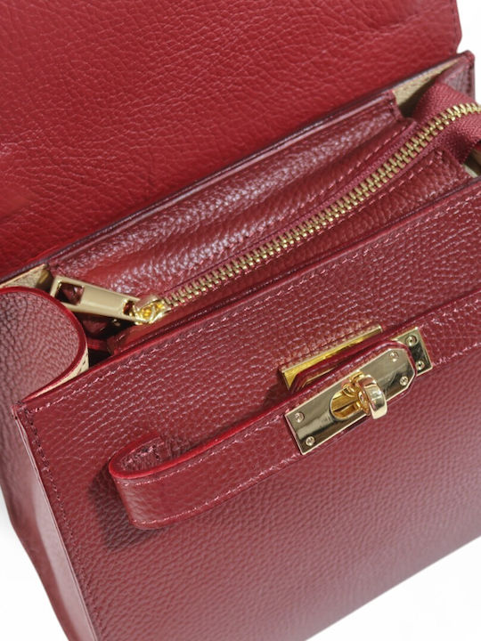 Passaggio Leather Leather Women's Bag Tote Hand Burgundy