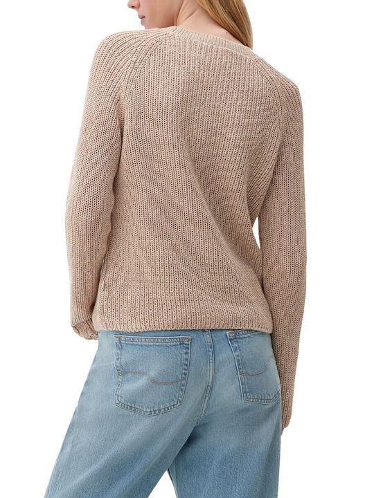 QS Damen Pullover Baumwolle Beige