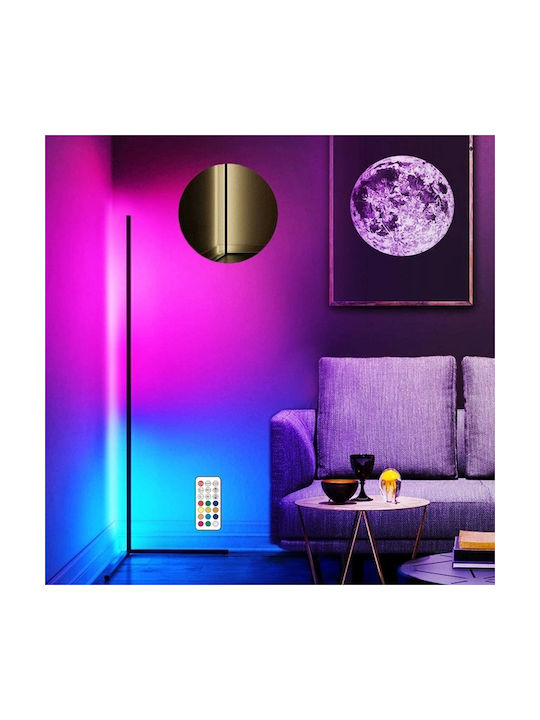 Benson LED Φωτιστικό Δαπέδου Υ140xΜ50εκ. με RGB Φως Μαύρο