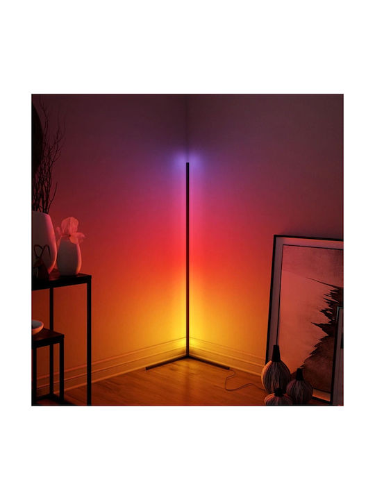 Benson LED Φωτιστικό Δαπέδου Υ140xΜ50εκ. με RGB Φως Μαύρο