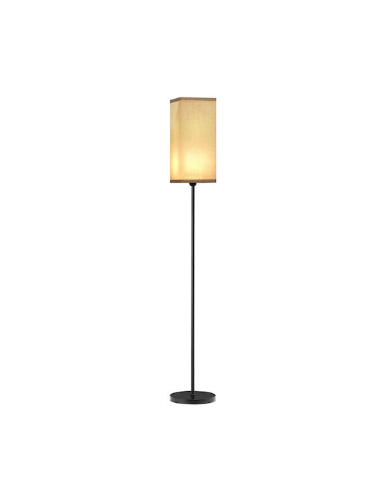 HomCom Floor Lamp H161.5xW25cm. with Socket for Bulb E27 Black