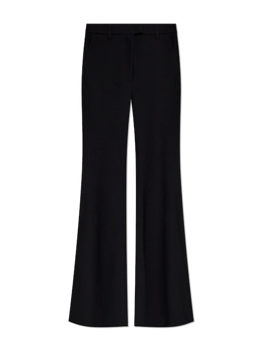 Women's Fabric Trousers Flared Black