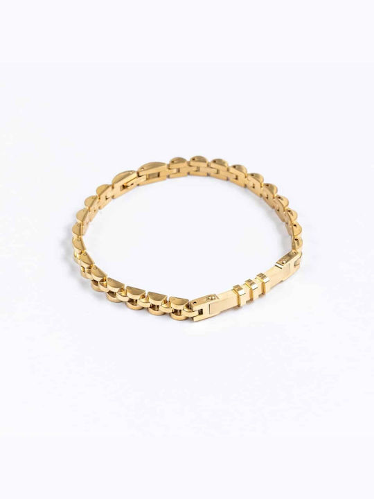 Visetti Bracelet Id made of Steel Gold Plated