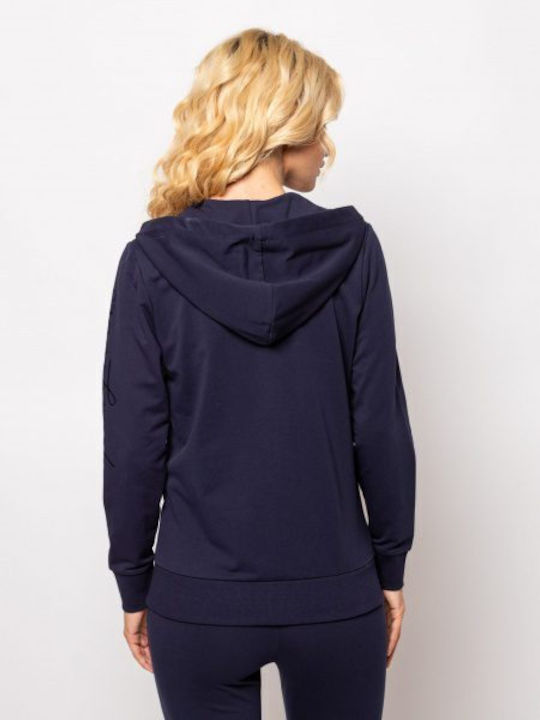 Heavy Tools Women's Hooded Cardigan Navy