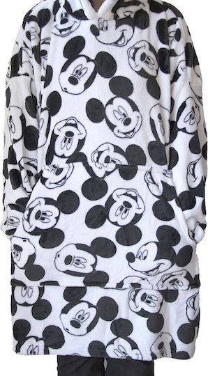 Disney Mickey Mouse Kids Blanket Hoodie Fleece Coral Sleeves Hood Aym072976 White Disney Mickey Mouse Kids Blanket Hoodie Fleece Coral Sleeves Hood Aym072976 White