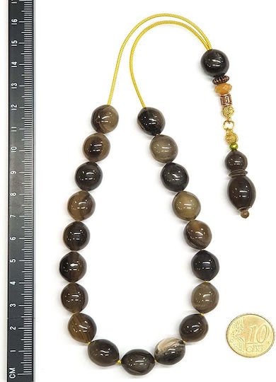 Roloi Komboloi Horn Worry Beads Gray 29cm