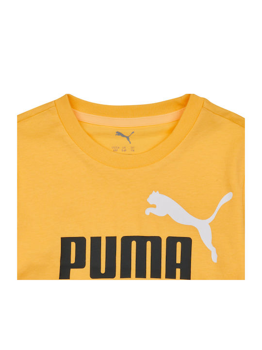 Kinder-T-Shirt Gelb Logo