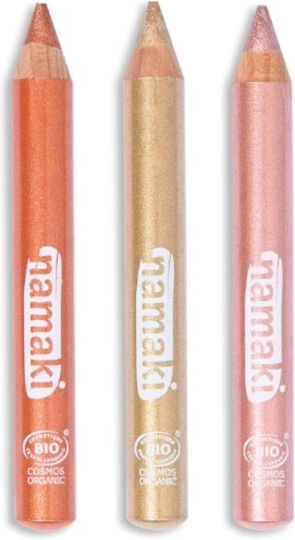 Namaki Set aus 3 Bio-Glitzer-Schminkstiften Sunshine