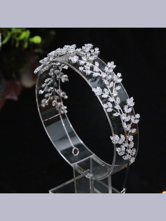 Κόσμημα Τιάρα Ασημί Judith Wedding Headband Ba23 Hair Duty Hrd-ba23