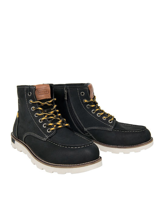 Piele Negru Ghete barbati