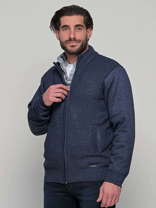 Lexton Men's Knitted Cardigan BLUE