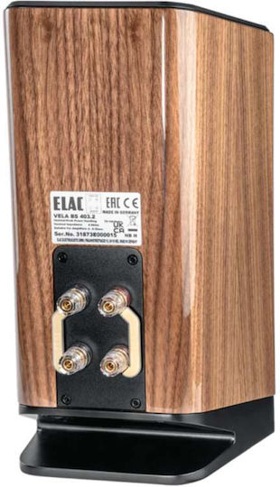 Elac BS403 Pair of Hi-Fi Speakers Bookself 70W 2 No of Drivers W16.6xD27.7xH30.8cm. Walnut High Gloss