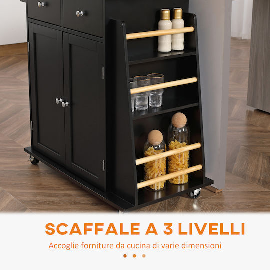 Boden Küchenschrank Schwarz 89x45x89,5cm