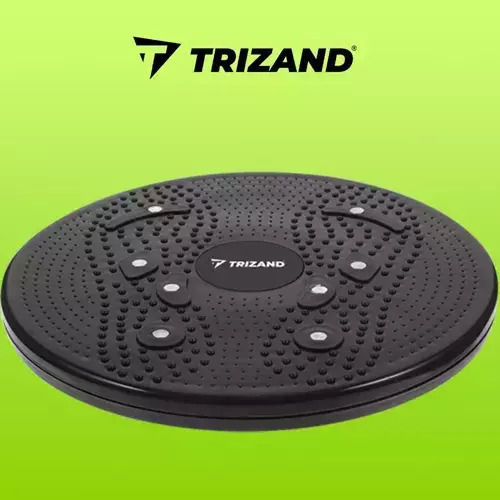 Trizand Balance Scheibe Schwarz 24.5x2.5cm mit Durchmesser 24.5cm 1Stück