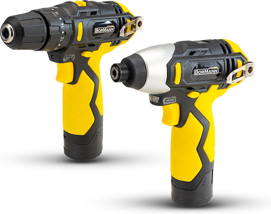 Bormann BCD2050 Set Impact Drill Driver & Impact Screwdriver 12V with 2 1.5Ah Batteries