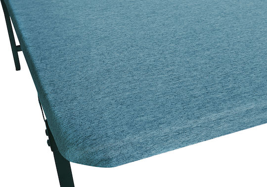 Klappbett mit Matratze 3cm Einzel Blau 180x80x38cm