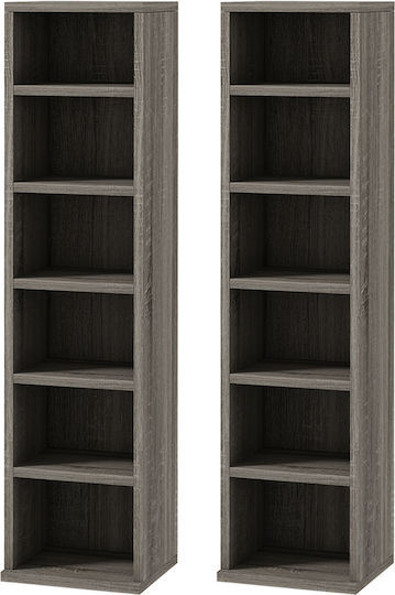 Βιβλιοθήκη Γκρι 21x22.5x88.5εκ.