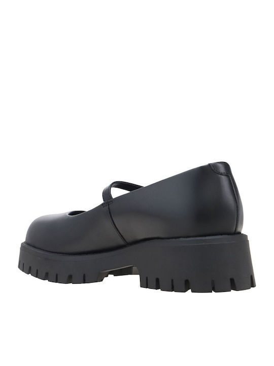 Timeless Women's Ballerina Shoes In Patent Leather In Black Colour