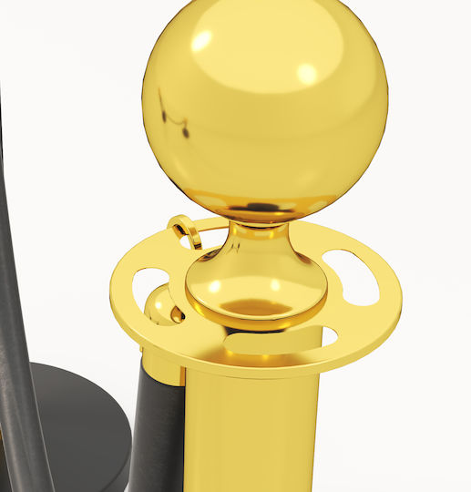 HomCom Safety Barrier Post Black 96cm E11-003V00BK
