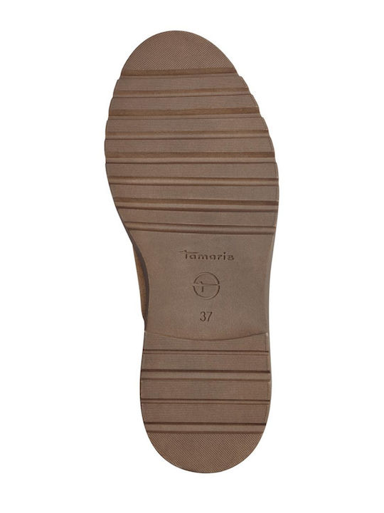 Leder Stiefeletten Damen Braun