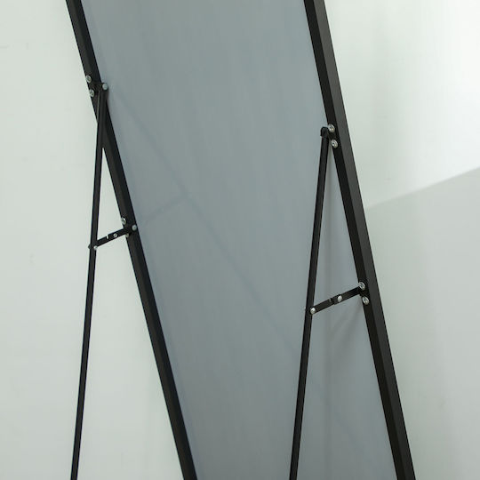HomCom Floor Mirror with Black Metal Frame 161.5x50cm