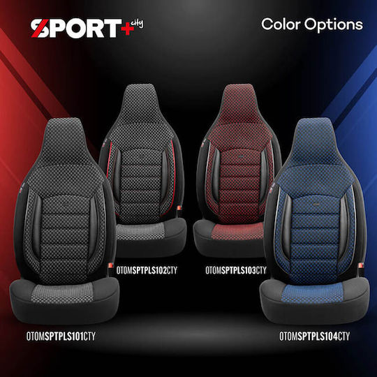 Auto Gs Σετ Καλύμματα Αυτοκινήτου 11τμχ Βαμβακερά Sport Μαύρα