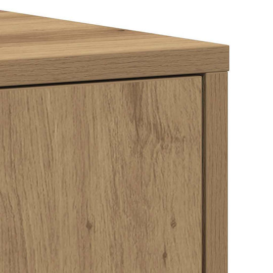 vidaXL Badezimmersäule Wandhängeschrank H30xB30xH183.5cm Eiche