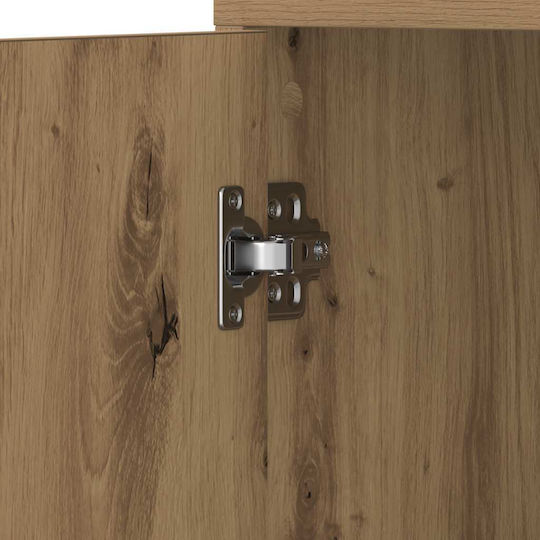 vidaXL Badezimmersäule Wandhängeschrank H30xB30xH183.5cm Eiche
