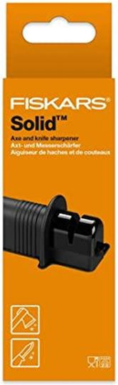Fiskars Axe Knife Sharpener Ceramic Head Body Glass Fiber-enforced Plastic Black Orange Solid 1026797