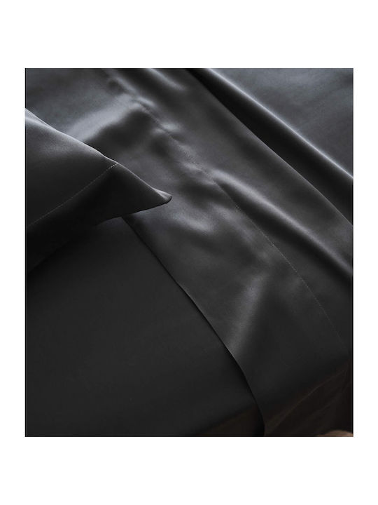 Gofis Home Sentia Σετ Σεντόνια Υπέρδιπλα 245x270εκ. Μαύρο (4τμχ)