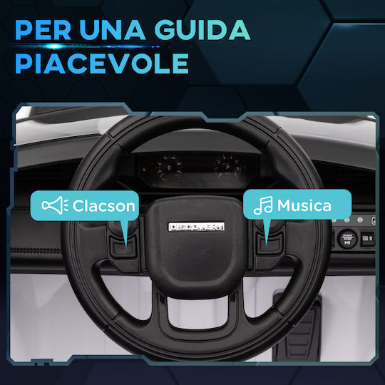 Land Rover Discovery Μονοθέσιο με Τηλεκοντρόλ Licensed 12 Volt Λευκό