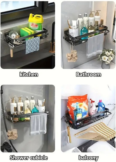 Spülenorganizer-Basis mit Schieberegal & Haken 30x5,5x13cm