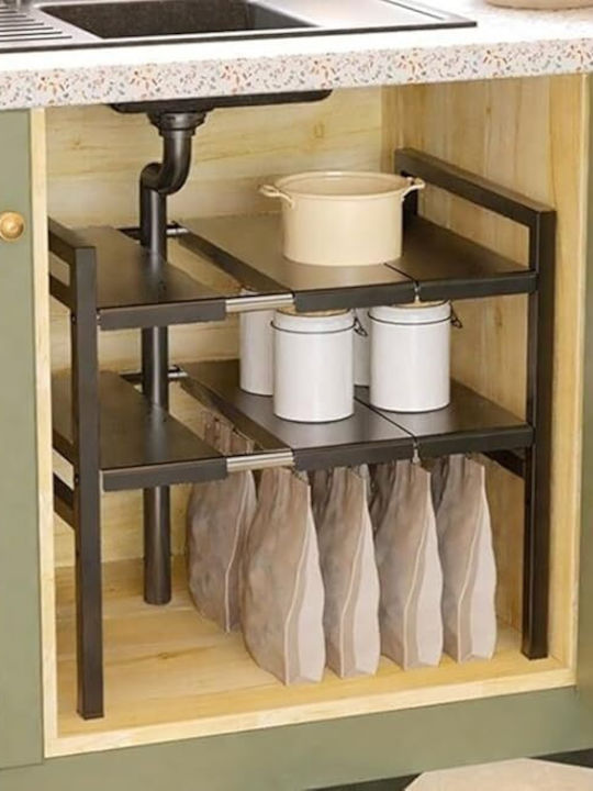 Cupboard Shelf Metal 53x48.5cm Black