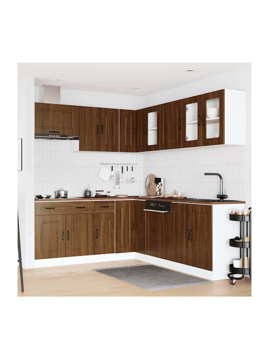 Kalmar Kitchen Cabinet Set Wall & Floor Processed Wood