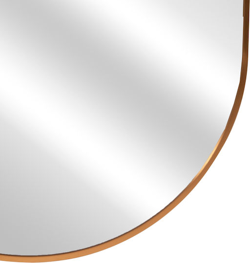 HomeMarkt Archer Wall Mirror Oval with Gold Metallic Frame 79x59cm 1pcs