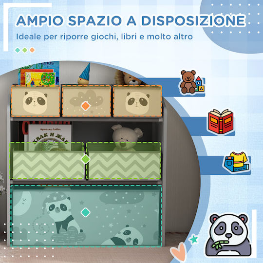 Zonekiz Система за съхранение на играчки Сив 63x30x66см 1бр