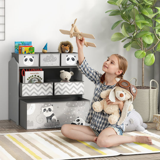Zonekiz Система за съхранение на играчки Сив 63x30x66см 1бр