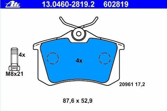 Bremsbeläge Vw Sharan 7m8 7m9 7m6 Ate 13046028192