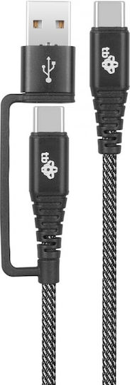 Tb Energy Regular USB 2.0 Cablu USB-C bărbătesc - USB-A / USB-C Negru 1.2m