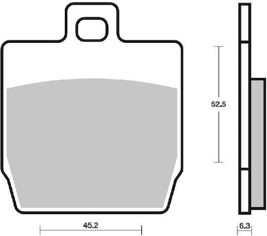SBS Motorcycle Brake Pads Rear for Yamaha Aerox 50 2T 1997-2011 for Vespa 50 Yamaha Aerox