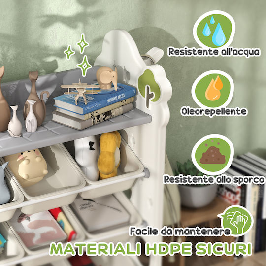 Aiyaplay Σύστημα Αποθήκευσης Παιχνιδιών Μπεζ 77x42x94cm