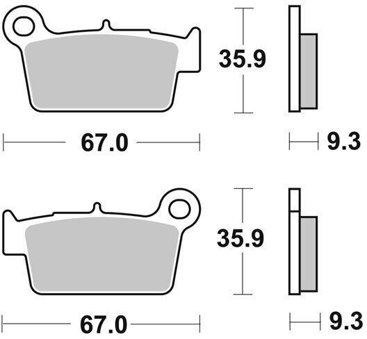 SBS Motorcycle Brake Pads Rear for Kawasaki KXF 250 Yamaha TT WRF 250