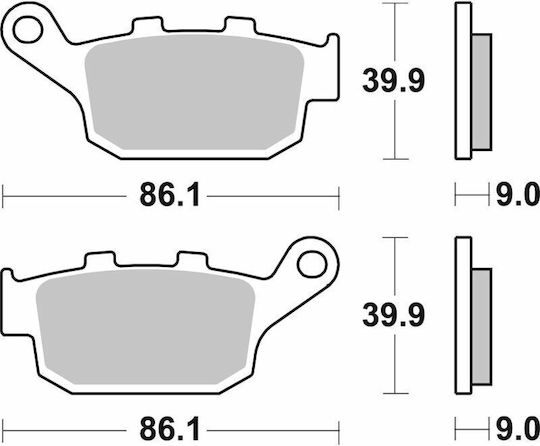 Τακάκια Fa496 Πίσω Honda Cb500f/x 13-18/cbr 500 13-18/nc 750d 881hf Sbs