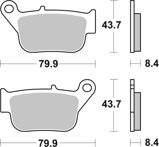 SBS Τακάκια Μοτοσυκλέτας Πίσω για Yamaha TT / X-MAX